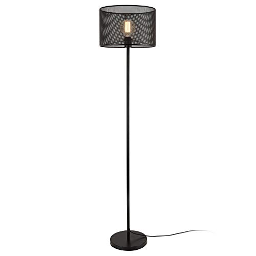 lux.pro Lampadaire Lampe sur Pied Métal Douille 1 x E27 Luminaire Intérieur 153 cm Noir
