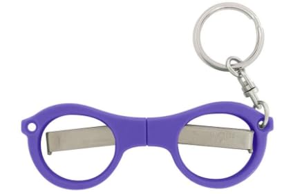 吉田刃物 めがねはさみ ステンレス製 関刃物 日本製 (パープル)