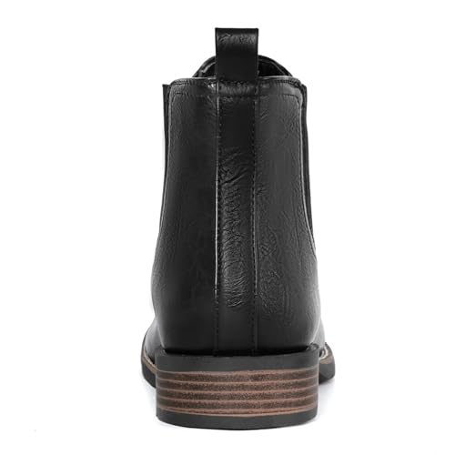 IUV Men's Chelsea Boots Square Toe Western Ankle Boots Slip On Casual Dress Cowboy Boot4