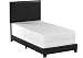 Crown Mark Upholstered Panel Bed in Black, Twin