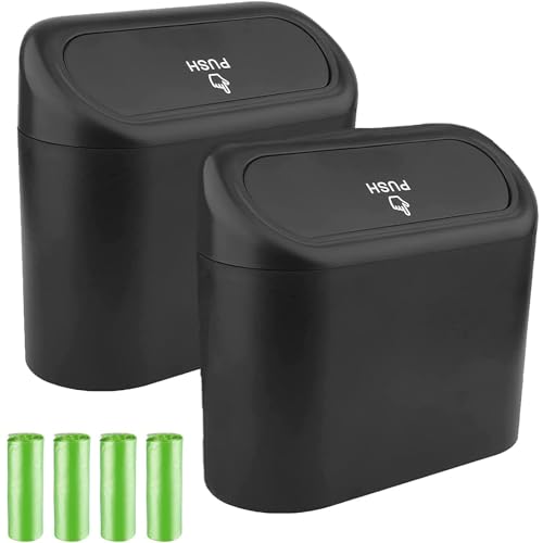 TOFFCAEA 2 Stück Auto Mülleimer mit 80 Stück Müllsäcke,...