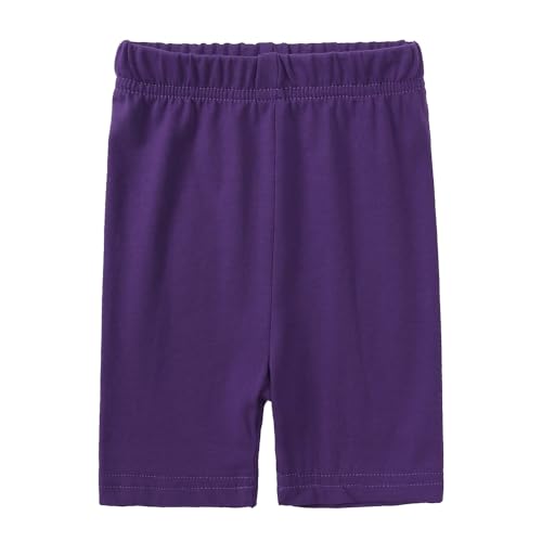 Image of HahaNice Toddler Girls Summer Outfits Cotton Solid T-Shirt & Biker Shorts Set for Little Girls 2 Pcs Tracksuits