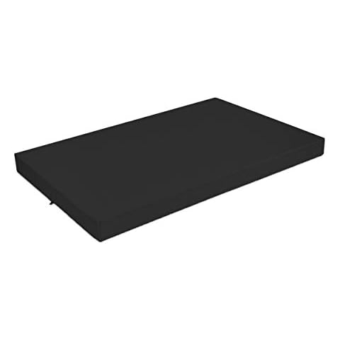SuperKissen24. Dog Bed Dog Mat Pet Bed - for Medium and Large Dogs - Washable Waterproof - Size 120x80 - Black Cover