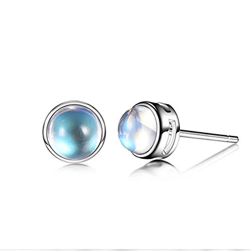 VWH Argent Tempérament Elégant Platine Naturel Clair de Lune Oreille Clou Bijoux D'oreille Cover