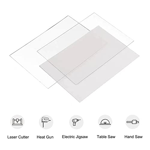 5 Pack 12x12x.02” Clear Plastic Sheet, Plexiglass Craft Plastic Sheets PET Flexible Lightweight Clear Plastic Sheets for DIY Craft Projects, Picture Frames(5, 12” x 12”x 0.02”) - Image 5