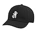 Funny Cute Cat Playing Soccer Adjustable Printed Baseball Hat, Black
