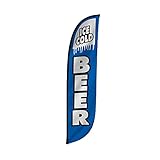 LookOurWay Ice Cold Beer Feather Flag, 12-Feet