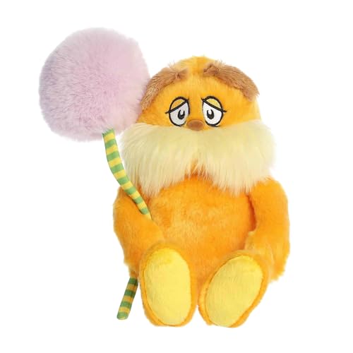 Aurora® Whimsical Dr. Seuss™ The Lorax with Truffula Stuffed Animal - Officially Licensed Plush for Imaginative Play - Perfect for Kids and Adults - Orange 11 Inches