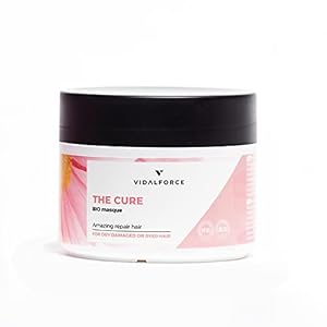 THE CURE Mascarilla pelo seco y dañado sin siliconas ni petroquímicos con 26 potentes activos naturales como aceite de coco orgánico o aceite de Argán orgánico. Mascarilla hidratante cabello 200ml