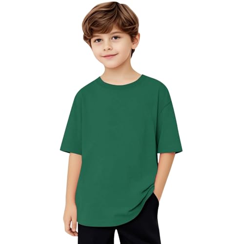 Oversized T-Shirts for Girls Kids Summer Basic Crewneck Loose Fit Short Sleeve Unisex Boys Sports Athletic Clothes4