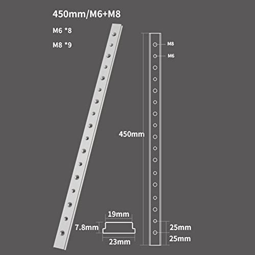 M6 Racking Rail T Track Aluminium Alloy T-Slot Track T Nut Rail M8/M6 T Groove Rail T ...