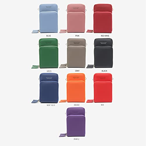 Mini bolsa crossbody feminino Adaskala com alça ajustável. Bolsa multifuncional com zíper mini bolsa