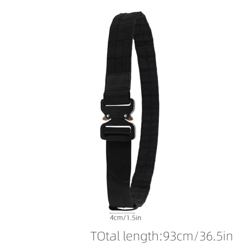 Cinturón táctico de doble capa negro m de nailon resistente con hebilla rápida 2
