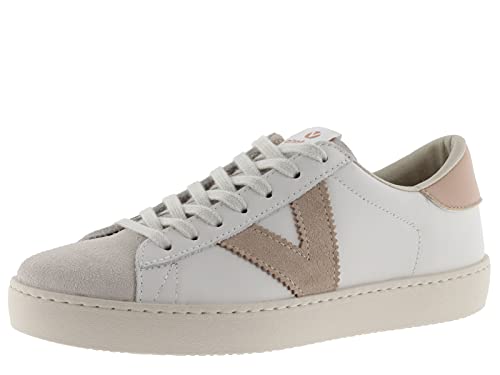 victoria Basket Unisex Berlín Piel & Piezas En Contraste & Puntera Serraje 1126142 para Adulto Cuarzo 40