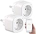 WiFi/WLAN günstig Kaufen-Luminea Home Control Smart Steckdose: 2er-Set WLAN-Steckdosen, Amazon Alexa & Google Assistant komp., 16 A (WLAN Steckdosen Elesion, Steckdose App, Steckdosenleiste)