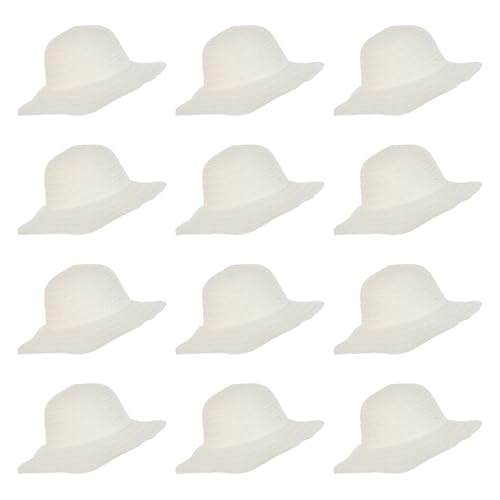 Chapeaux de paille à décorer lot de 12 pour fête en plein air et plage