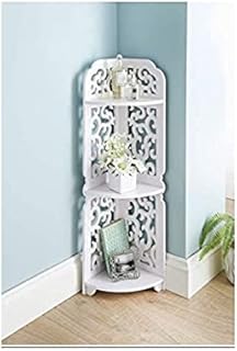 spot on dealz® Camille 3 Tier Corner Shelf Unit Bookshelf Stacking Shelf For Living Room Bedroom Decorative Furniture Display Shelving Units Free Standing