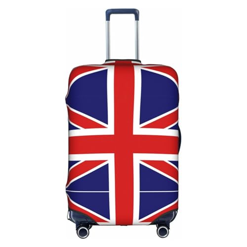 English Flag Print Travel Elastic Suitcase Luggage Baggage Cover Protector, Washable And Anti-Scratch
