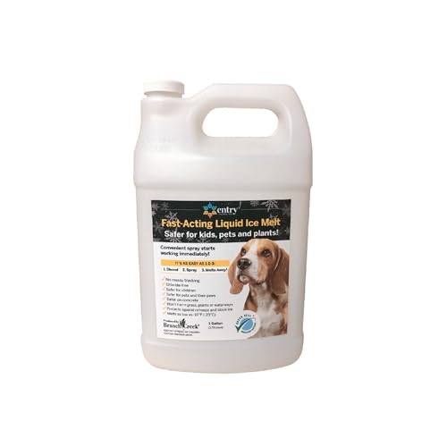 Branch Creek Entry Chloride-Free, Non-Toxic, Liquid Snow and Ice Melt Certified Safe for Pets...