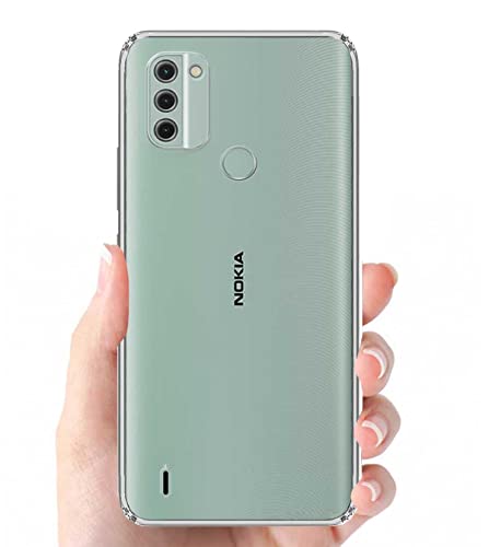 Image of Transparent Soft Silicone TPU Flexible Back Cover Compatible with Nokia C31