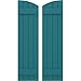 Ekena Millwork ARW101BE414X55ANH Americraft Four 2 Exterior Real Wood Joined Board-n-Batten Shutters w/Elliptical Top (Per Pair), 14"W x 55"H, Antigua