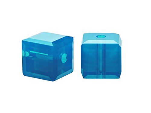 Wholesale Genuine Swarovski 5601 8mm Caribbean Blue Opal Cube Beads, Choose Package Size (36)