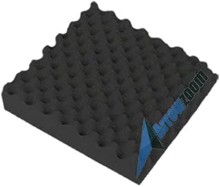 Super Dash (1 Piece) of 25 X 25 X 3 cm Black Convoluted Egg Crate Acoustic Home Studio Soundproof Treatment Accessories Foam Wall Panel Tiles SD1052 (BLACK)