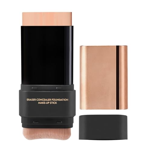 Corrector En Barra, Maquillaje De Base Coreana | Base En Barra Mate Con Brocha Base Coreana Natural | Base De Maquillaje De Larga Duración Para Nariz, Frente, Mejillas, Barbilla Y Clavícula.