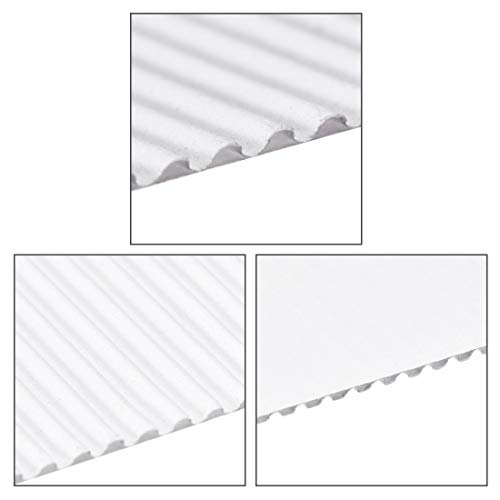 Image of uxcell 10pcs Corrugated Cardboard Paper Sheets,White,7.87-inch x 11.86-inch,for Craft and DIY Projects