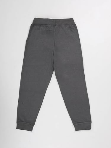 Image of KiddoPanti Boys Solid Fleece Track Pants | Cotton Poly Fleece Fabric | Ankle Length Bottom Rib | 2 Front Patch Pocket | Elastic Waist & Drawcord | Jogger Track Pants for Boys