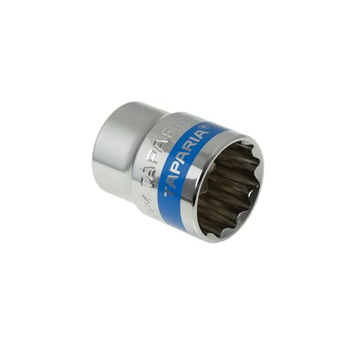 Image of Taparia 1 /2 inch Square Drive Socket (24 mm)- 12 Point or Bi Hex sockets for std Nuts and Bolts Compatible W /Ratchets, L Handles, Wrenches, Power Tools-Automotive & Mechanical work-DIY