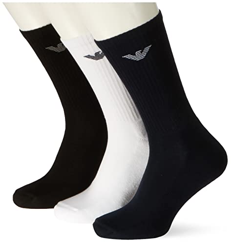 Emporio Armani Underwear 3-Pack Medium Socks Sporty Terrycloth, Lot de 3 paires de chaussettes moyennes Pour des hommes, Multicolor, TU