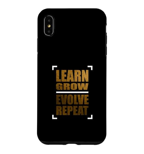 �u���E�� �J���[ Learn Grow Evolve Repeat �u���E�� �O���t�B�b�N �X�}�z�P�[�X iPhone XS Max �p
