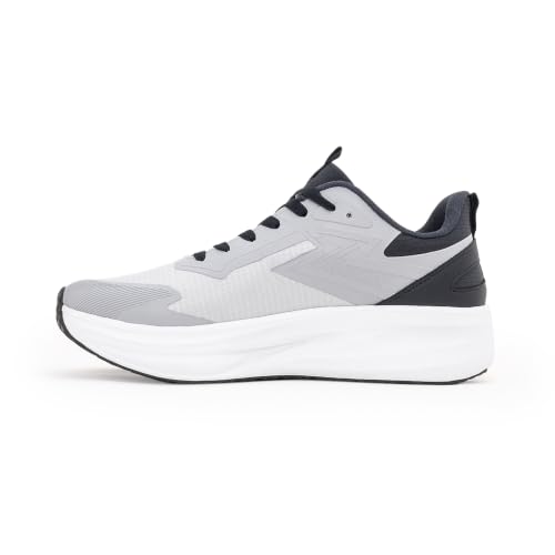 Image of Red Tape Men's Sneakers Grey Blue Mesh Round Toe Lace-Up Comfort Grip