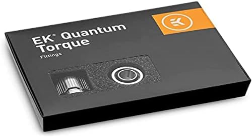 EKWB EK-Quantum Torque STC-10/13 Compression Fitting for Soft Tubing, 10/13mm (3/8" ID, 1/2" OD), Nickel, 6-pack