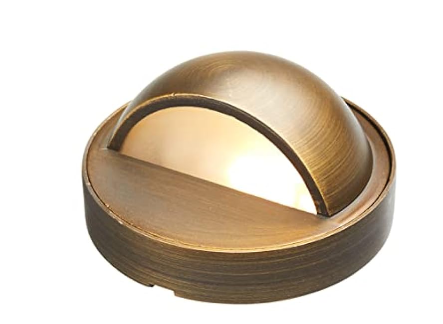 VOLT 10-Pack 12V Cast Brass Deck Lights (Bronze) & 3W 2700K Warm White G4 LED Bulbs for Low Voltage Landscape Lighting on Outdoor Patio, Railing, Step, Fence & Dock