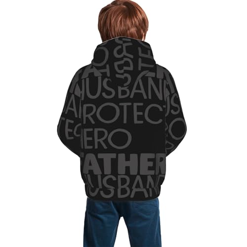 Father's Day Kid Hoodies Boys Sweatshirts Girls Pullover with Pocket4