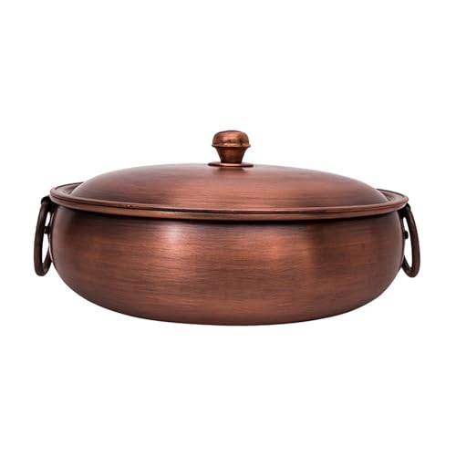 MCMUZKZS Olla de Cobre Resistente para Estufa, Fácil de Limpiar, Ideal para El Hogar, como Regalo, para Picnic O Restaurante, 32CM