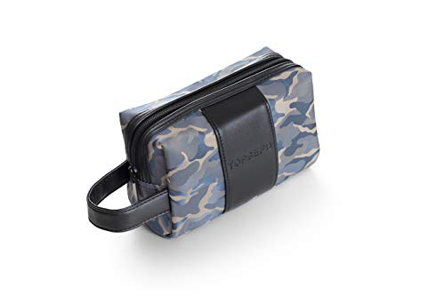 TOPSEFU Professhional Small Mens Wash Bag, makeup case Waterproof Makeup Organizer bag Toiletry Cosmetic Bag for Men (Grey 3)