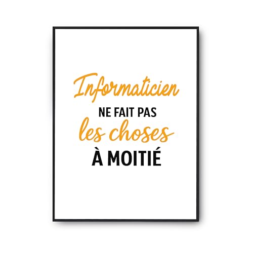 Affiche informaticien cadeau humour décoration murale poster citation