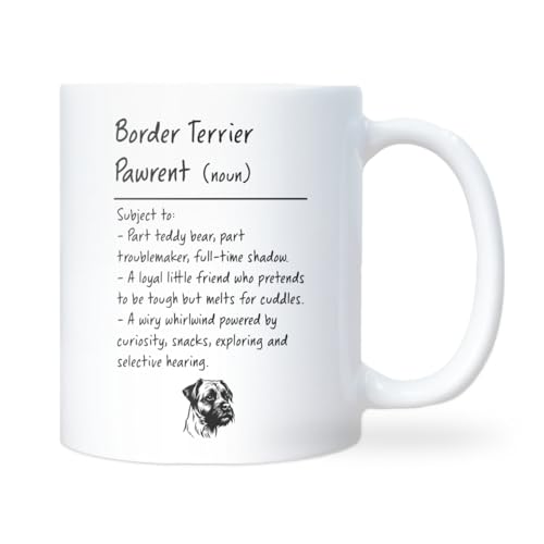 Confidently Quirky - Border Terrier Parent Definition Mug, Funny Dog Parent Gift, Border Terrier Owner Mug, Christmas Gift for Dog Lovers, Secret Santa Dog Mug
