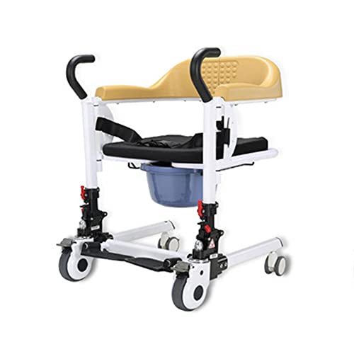 Manual Type Patient Lift Elderly Care Transport Wheelchair Wheelchair, Bathroom Chair With 180° Split Seat, Elderly Disabled Transport Chair (Color : Khaki, Size : One Size) #TOP2