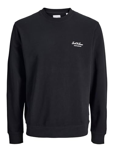 JACK & JONES Jjearchive Graphic Sweat à col Rond Noos, Noir, L