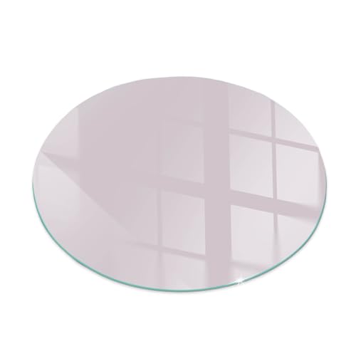 Verre trempé de cheminée rond haut de gamme violet clair élégant - 2
