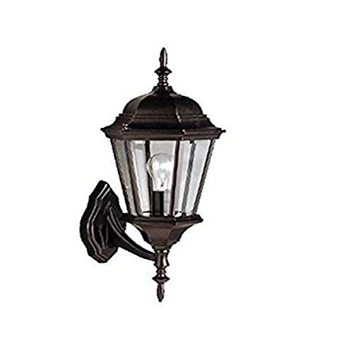 Madison 19.75 1 Light Outdoor Wall Light with Clear Beveled Glass in Black