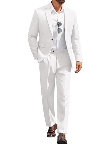 COOFANDY Men Suits Classic Fit 2 Piece Suit Set One