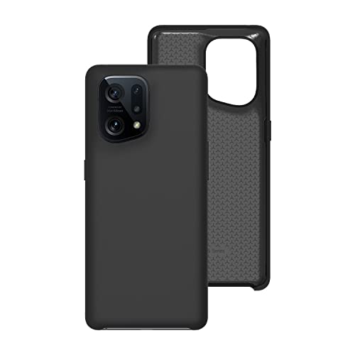 Coque OPPO Find X5 silicone noir protection écran et objectif photo