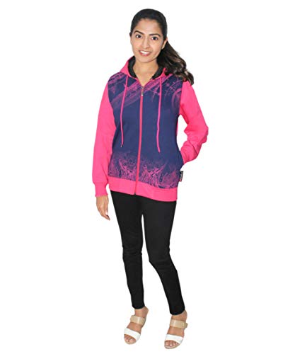 Image of Goodluck Women's Abstract Sweatshirt with Hoodies, Fleece Material Full Sleeves, (Pack of 1)