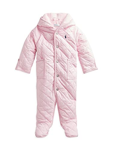 POLO RALPH LAUREN Infant Quilted Bunting Snowsuit (3 Months, Hint Of Pink)