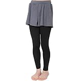 [HEAZEL] ヘーゼル キッズ スカート付きレギンス ラッシュガード レギンス キュロット スパッツ 水着 UVカット 水陸両用 UPF50+ デニムブルー 130サイズ